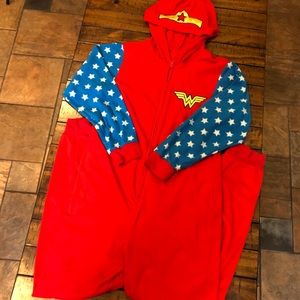 Wonder Woman Hoodied Footless Pajama